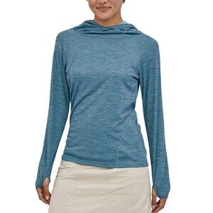 Patagonia Sunshade Hooded Shirt - Women's in Abalone Blue, Size S, New with Tag